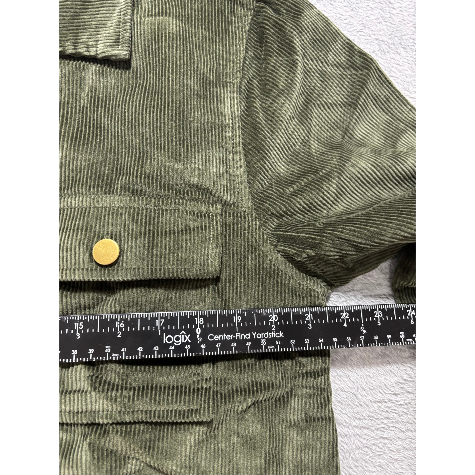 Barstool Sports Sad Boy Season M Green Corduroy Chore Jacket Womens Vintage Boho — image 5 of 8